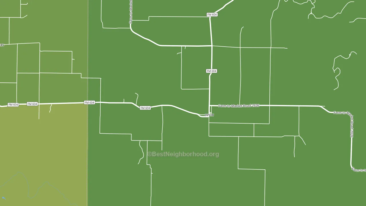 Oplin, TX block-group voter-turnout map