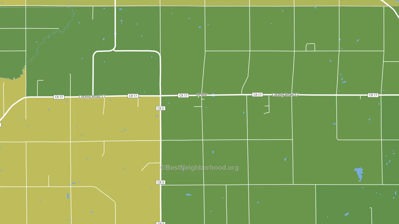 Opole, MN block-group voter-turnout map
