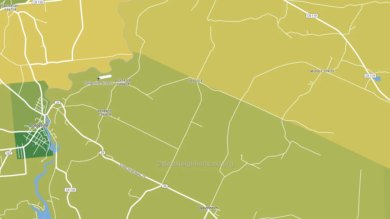 Oppenheim, NY block-group voter-turnout map