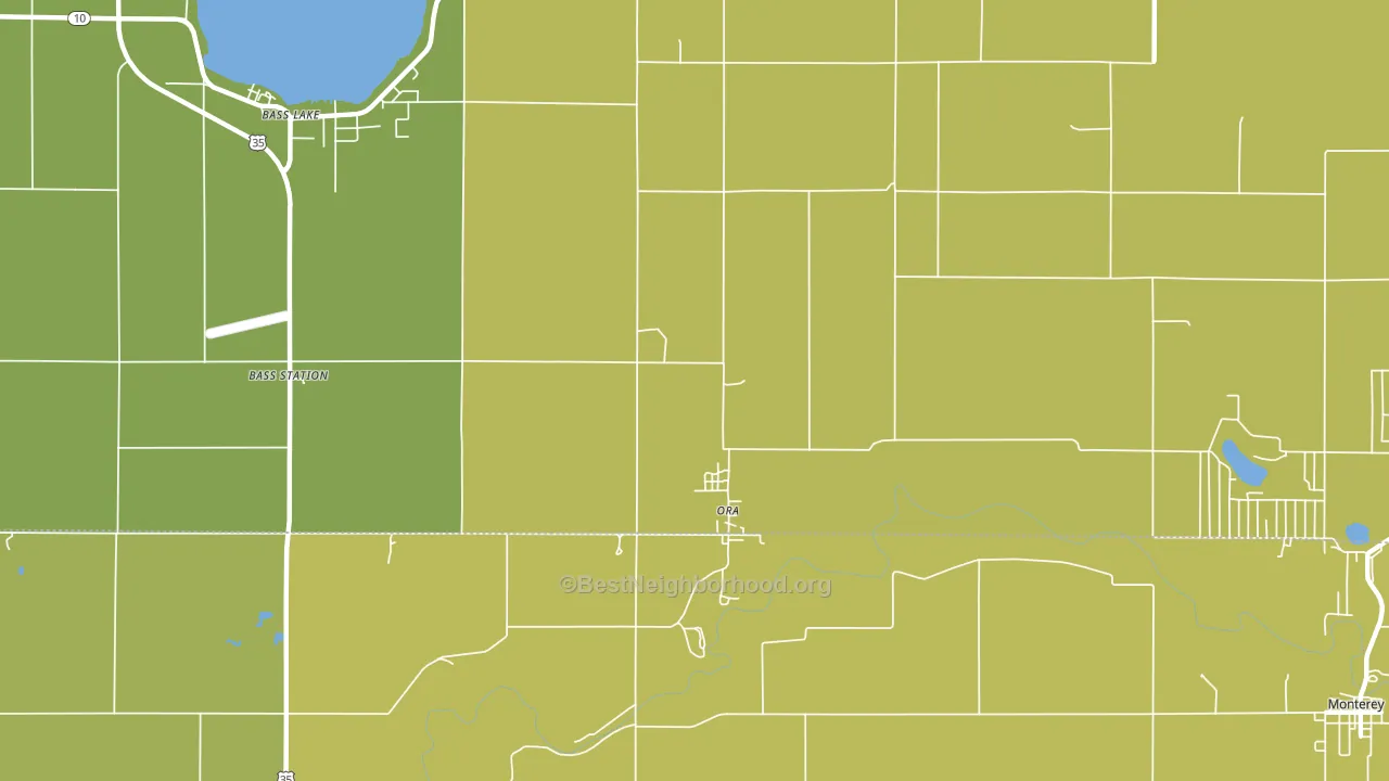 Ora, IN block-group voter-turnout map