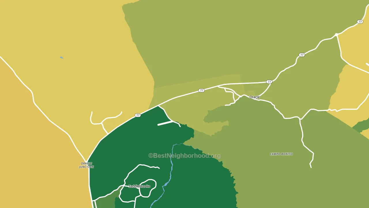 Oracle, AZ block-group voter-turnout map