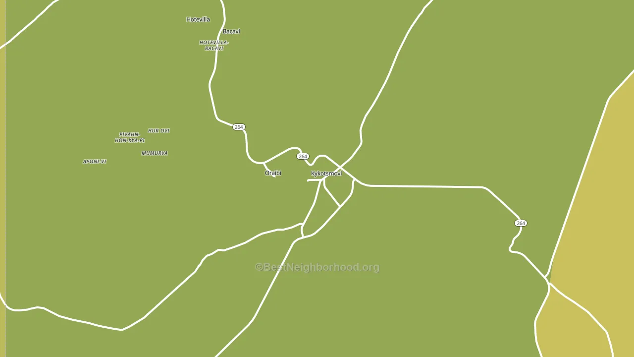 Oraibi, AZ block-group voter-turnout map