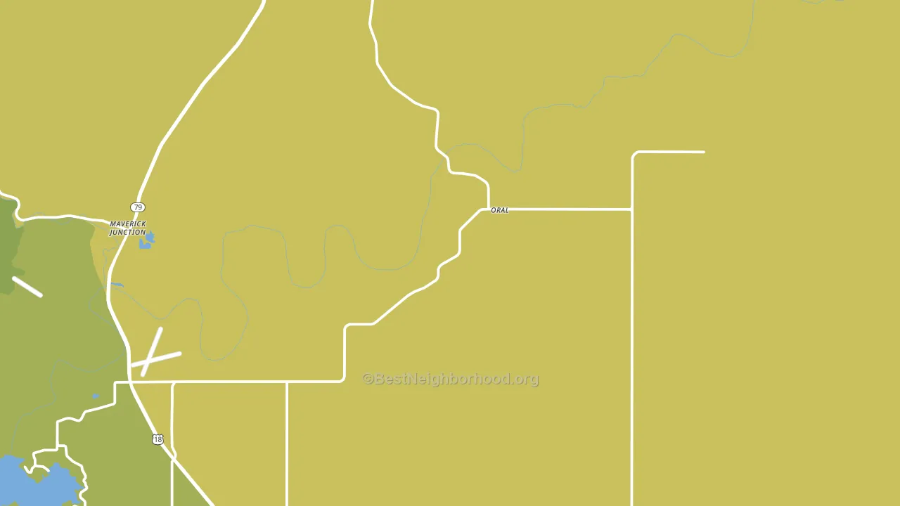 Oral, SD block-group voter-turnout map