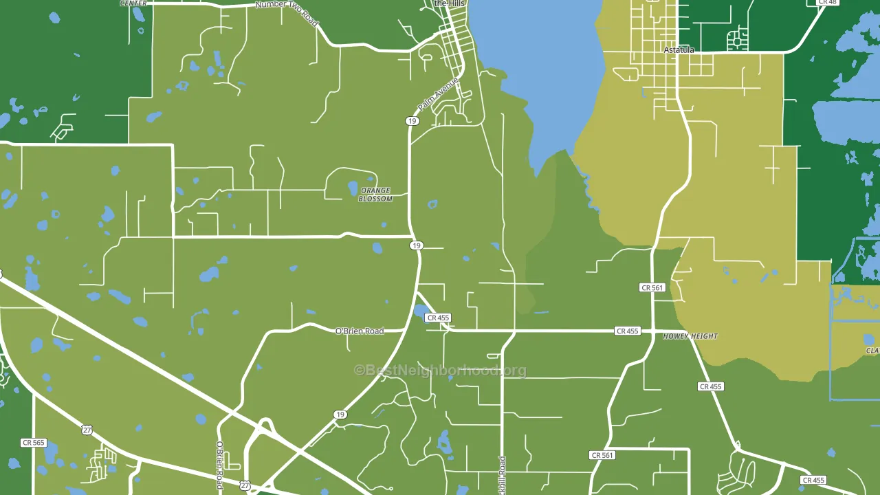 Orange Blossom, FL block-group voter-turnout map