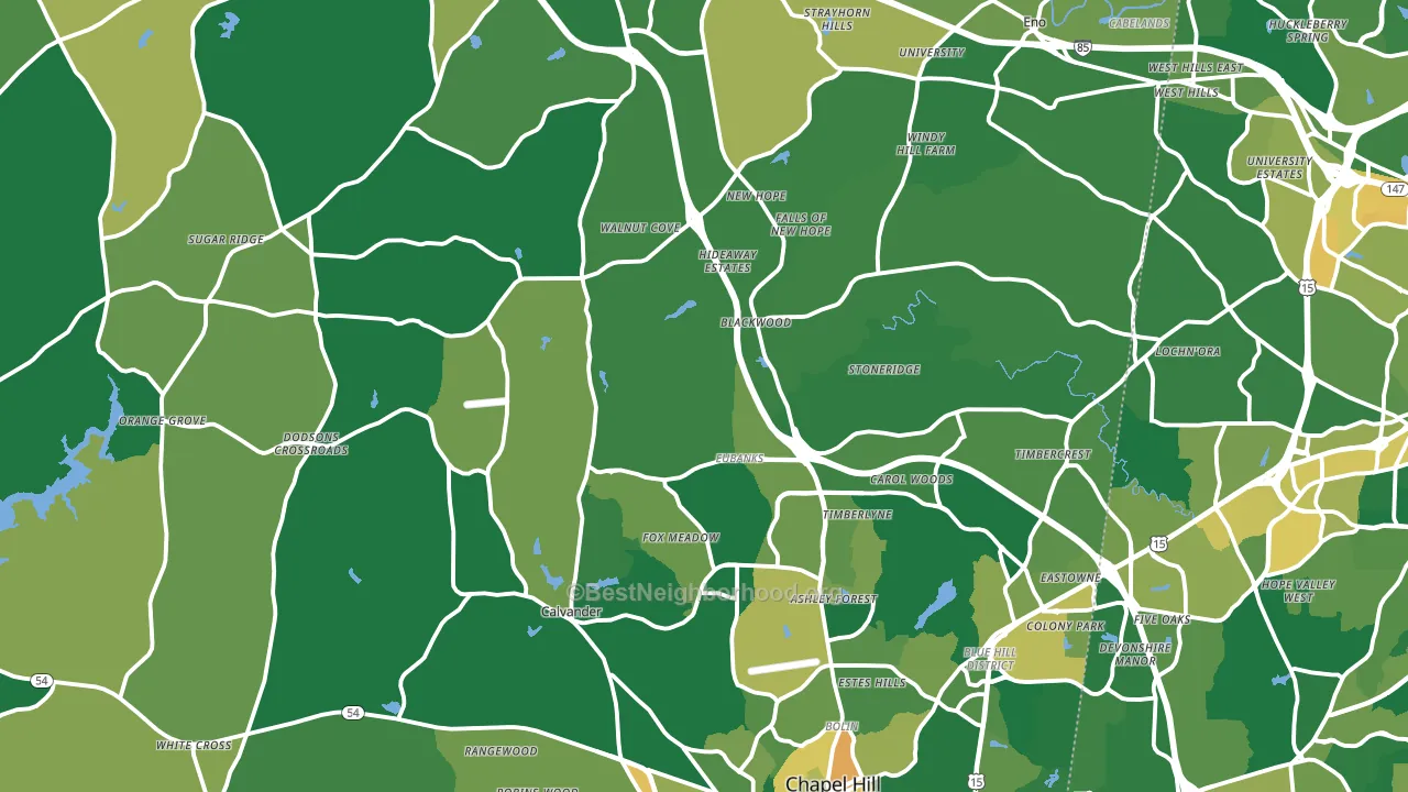 Orange County, NC block-group voter-turnout map