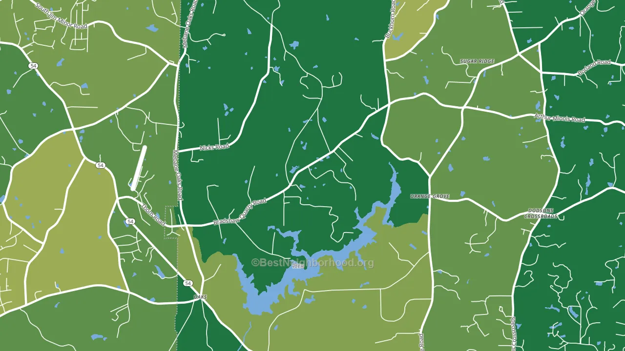 Orange Grove, NC block-group voter-turnout map