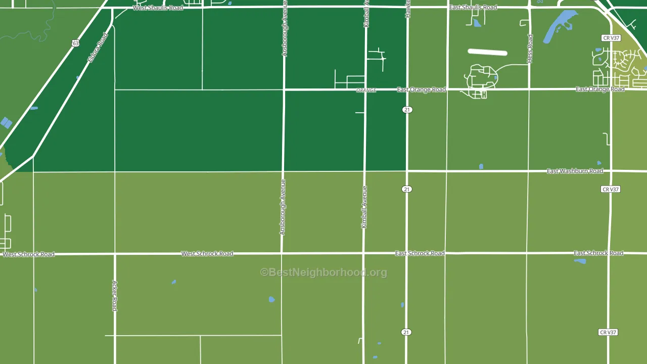 Orange, IA block-group voter-turnout map