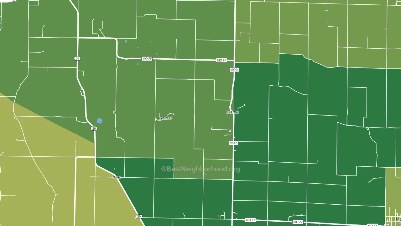 Orange, MO block-group voter-turnout map