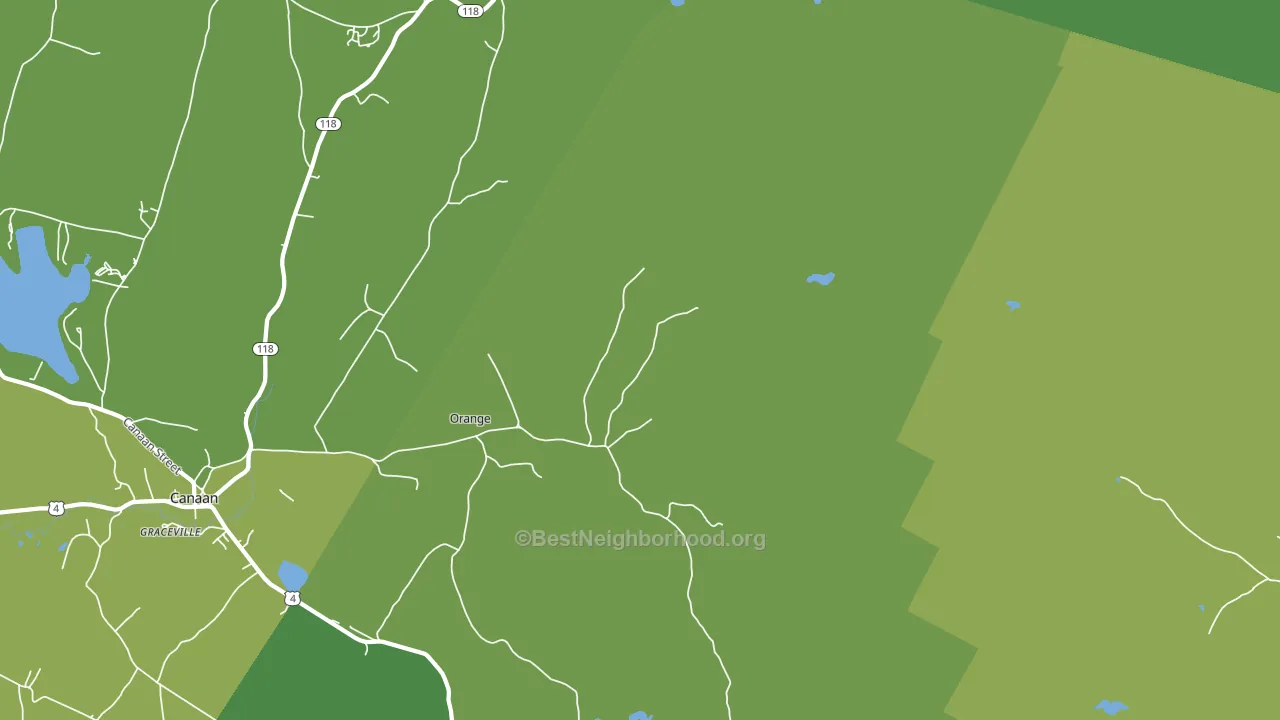 Orange, NH block-group voter-turnout map