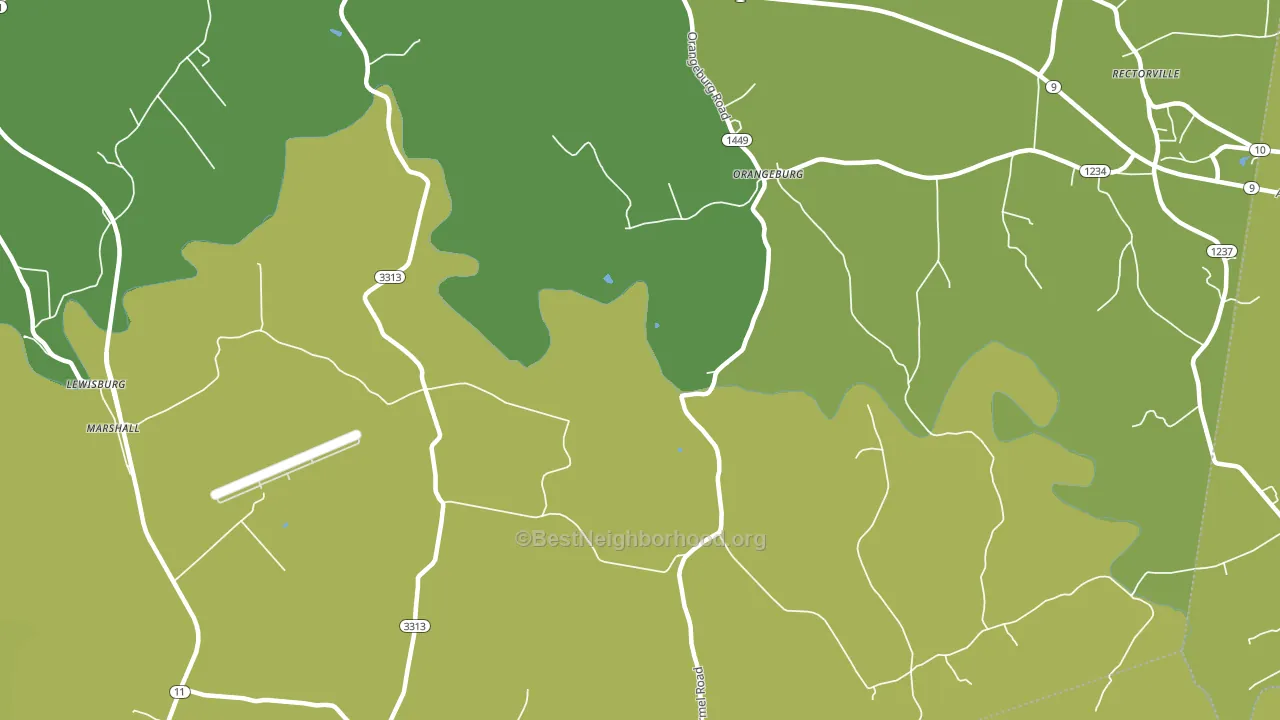 Orangeburg, KY block-group voter-turnout map
