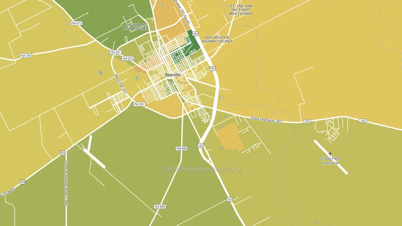 Orangedale, TX block-group voter-turnout map