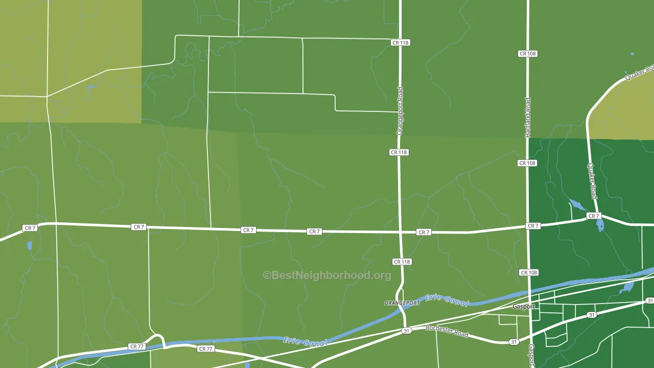 Orangeport, NY block-group voter-turnout map