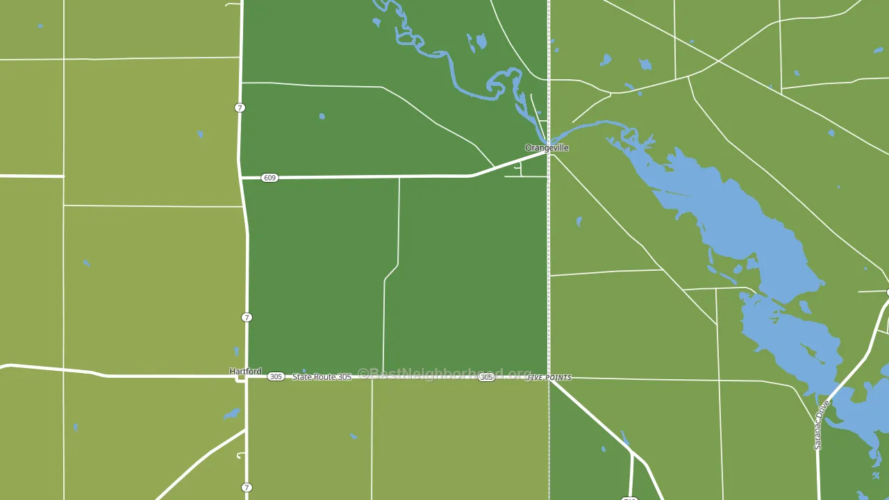 Orangeville, OH block-group voter-turnout map