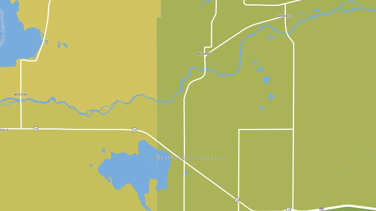 Orchard, CO block-group voter-turnout map