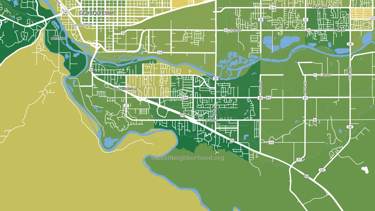 Orchard Mesa, CO block-group voter-turnout map