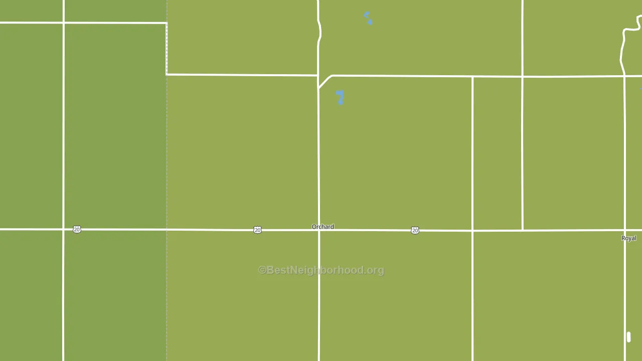 Orchard, NE block-group voter-turnout map