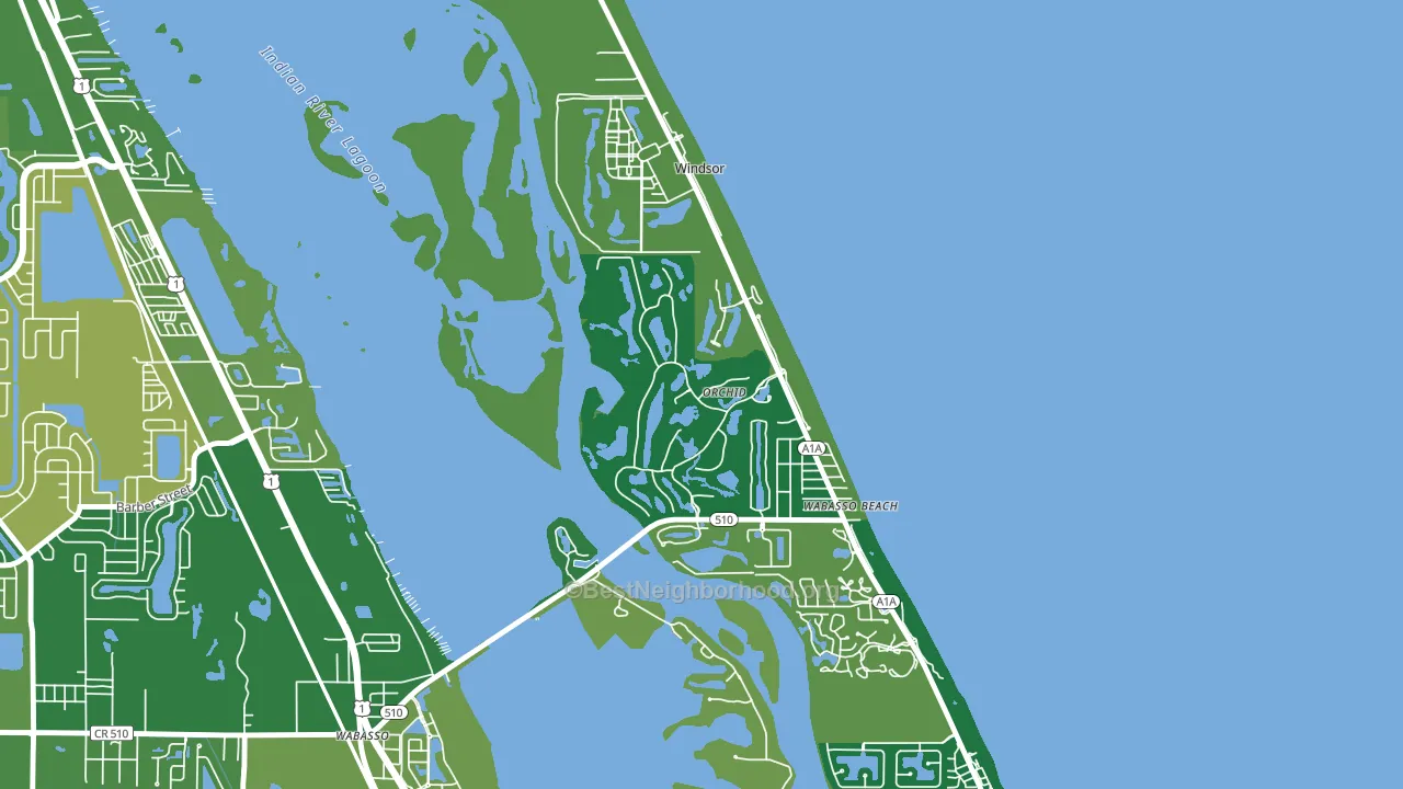 Orchid, FL block-group voter-turnout map