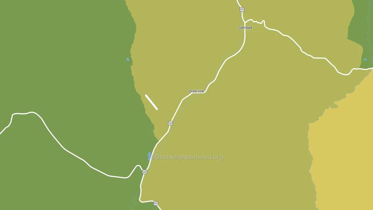 Orderville, UT block-group voter-turnout map