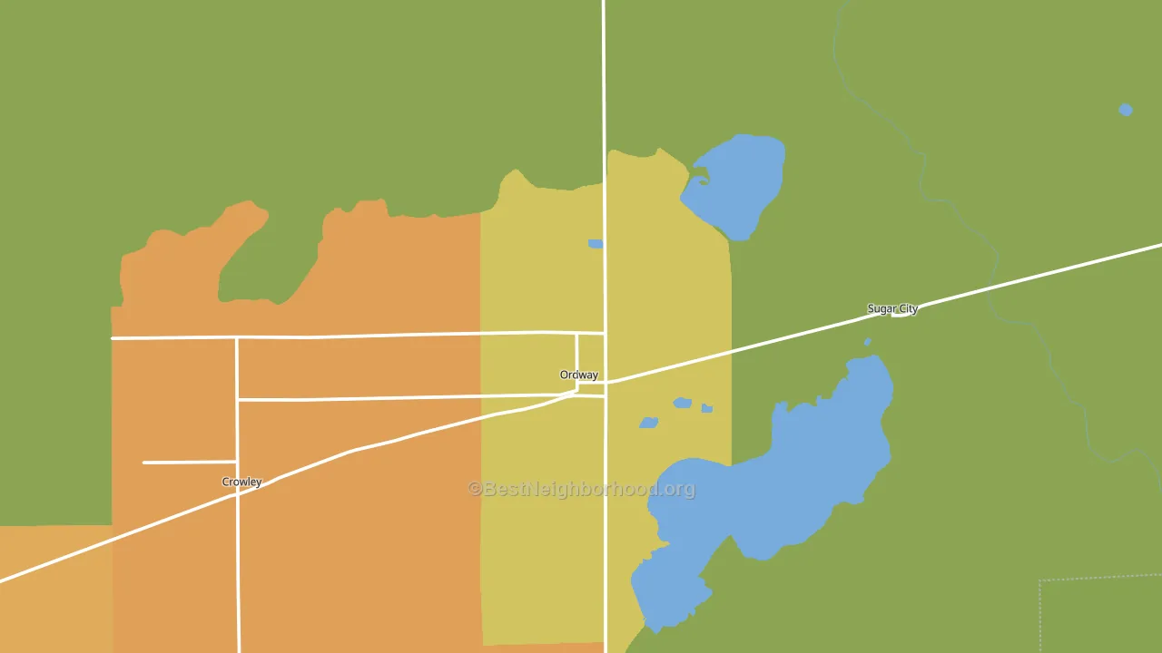 Ordway, CO block-group voter-turnout map