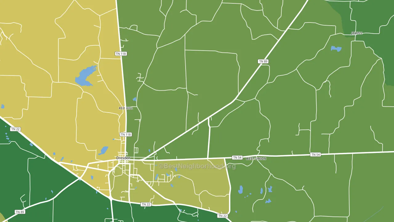 Ore Spring, TN block-group voter-turnout map