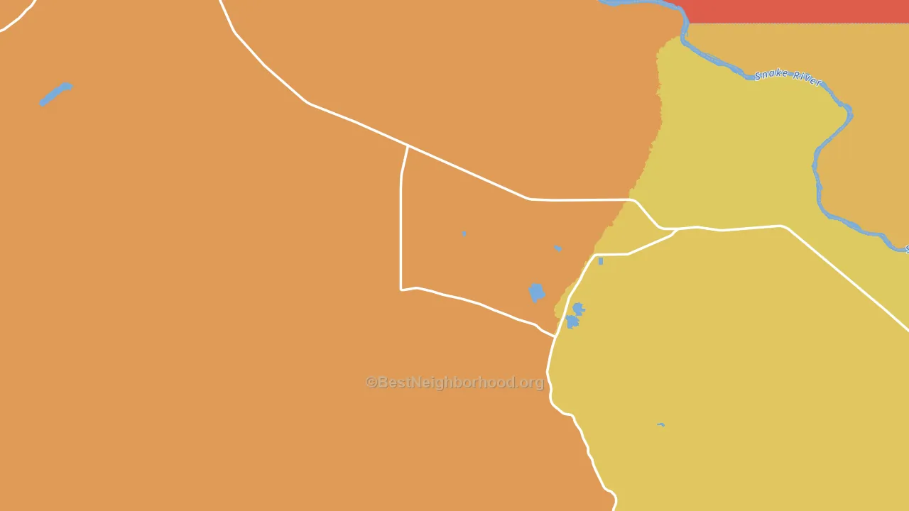 Oreana, ID block-group voter-turnout map