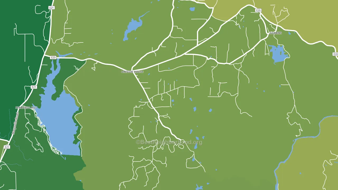 Oregon House, CA block-group voter-turnout map