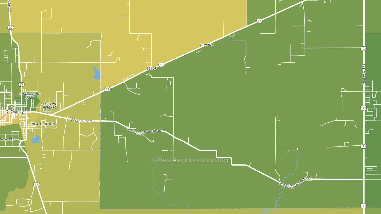 Oretta, LA block-group voter-turnout map
