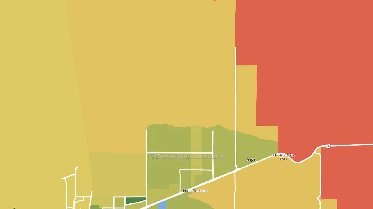 Organ, NM block-group voter-turnout map