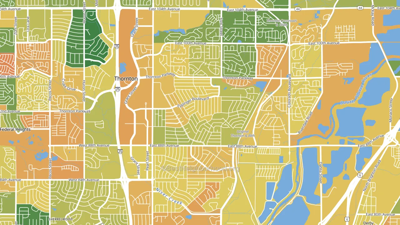 Original Thornton, Thornton, CO block-group voter-turnout map