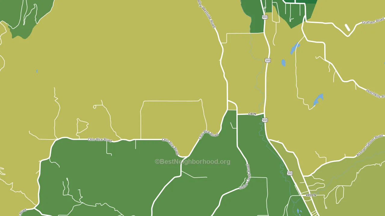 Orin, WA block-group voter-turnout map