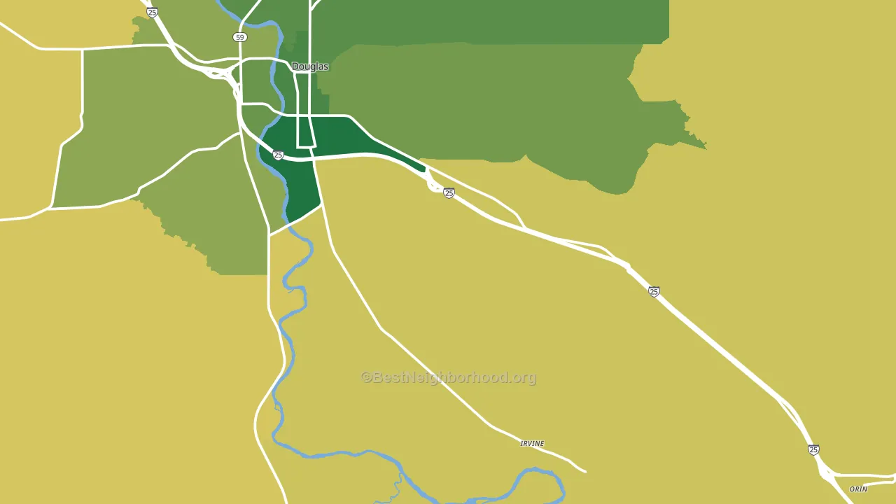 Orin, WY block-group voter-turnout map