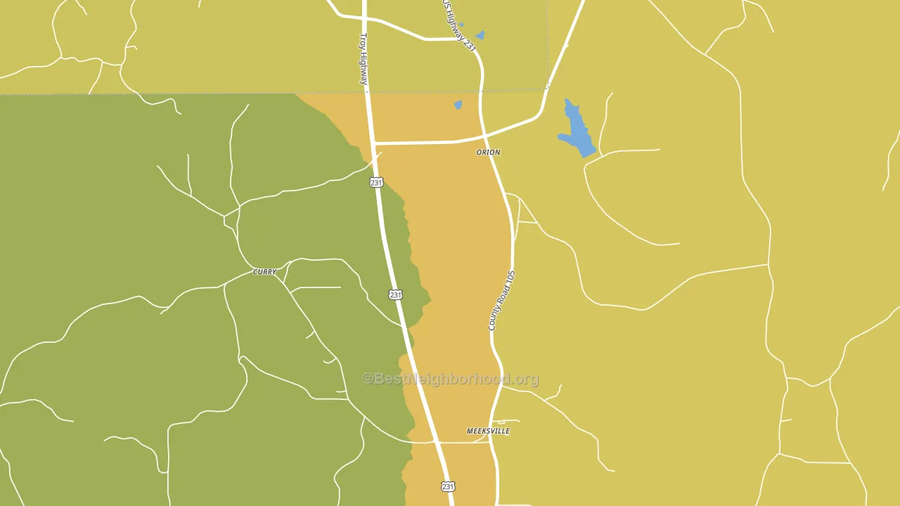 Orion, AL block-group voter-turnout map