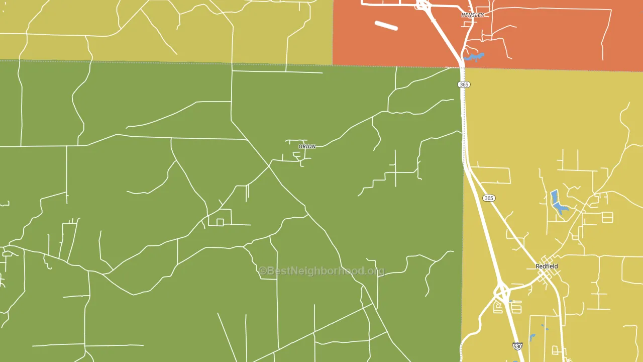 Orion, AR block-group voter-turnout map