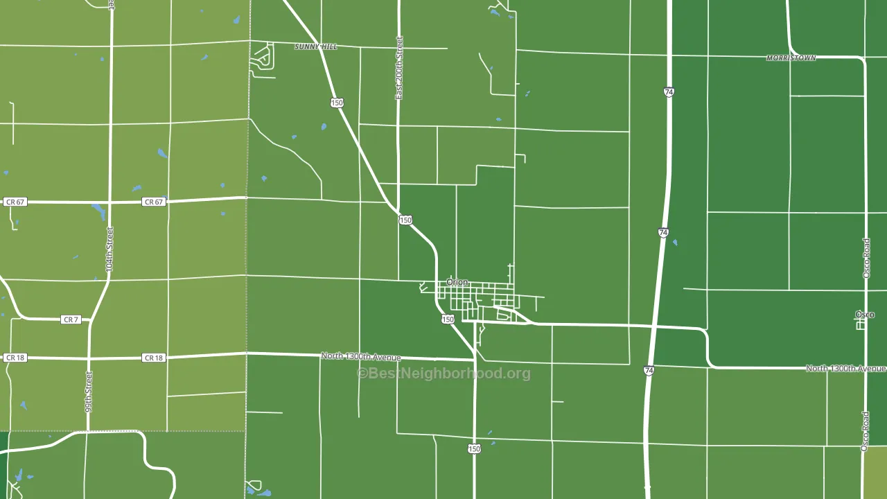 Orion, IL block-group voter-turnout map