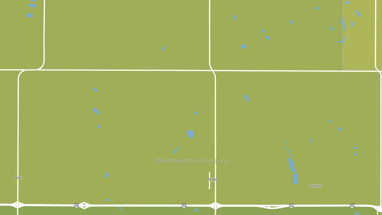 Oriska, ND block-group voter-turnout map