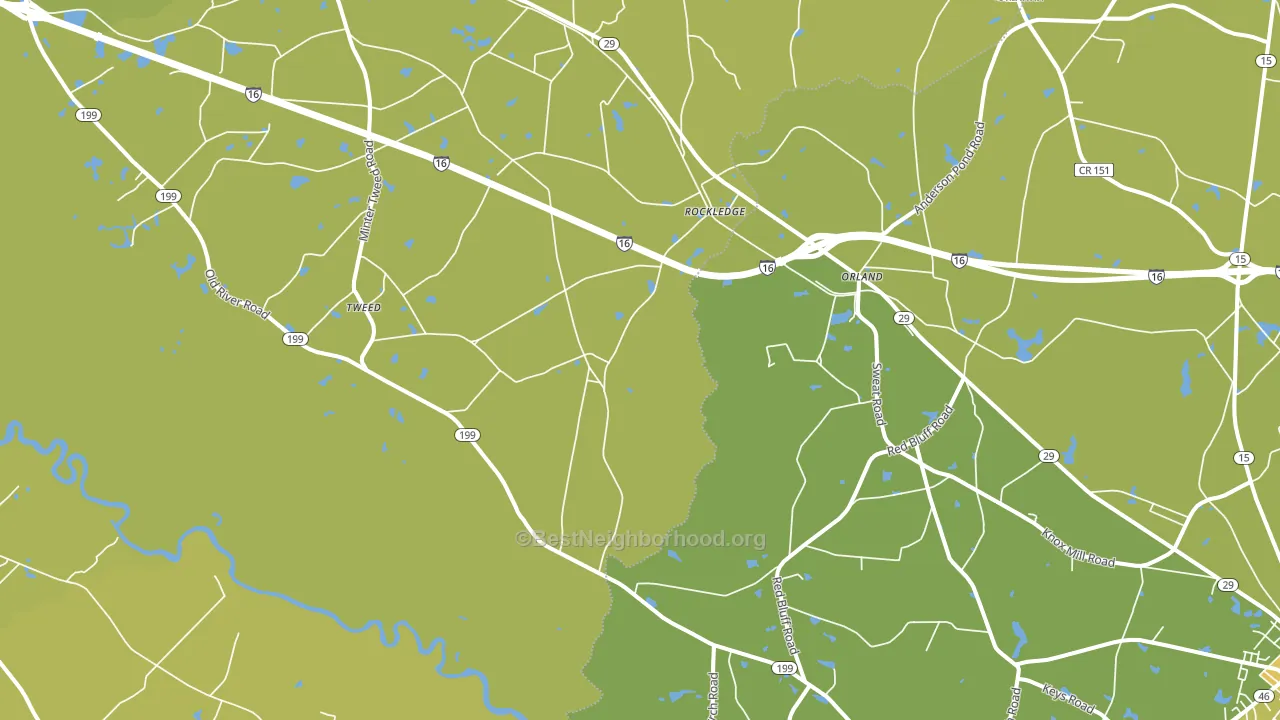 Orland, GA block-group voter-turnout map