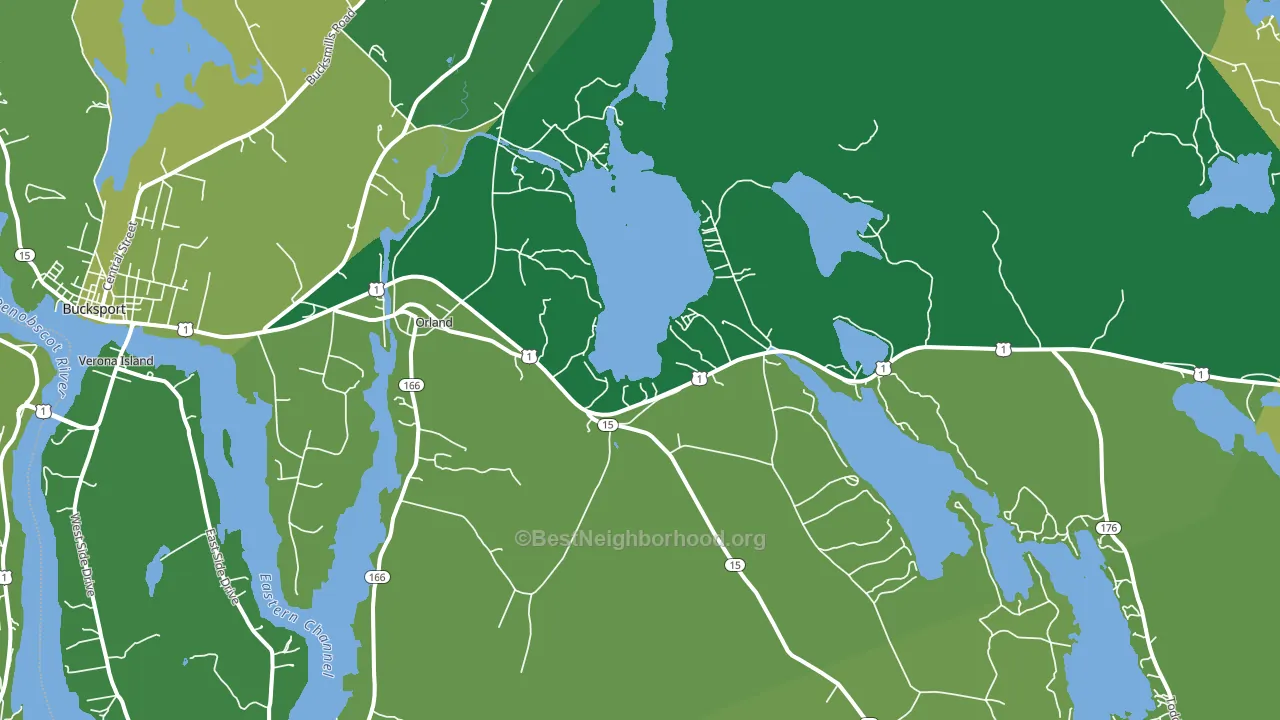 Orland, ME block-group voter-turnout map