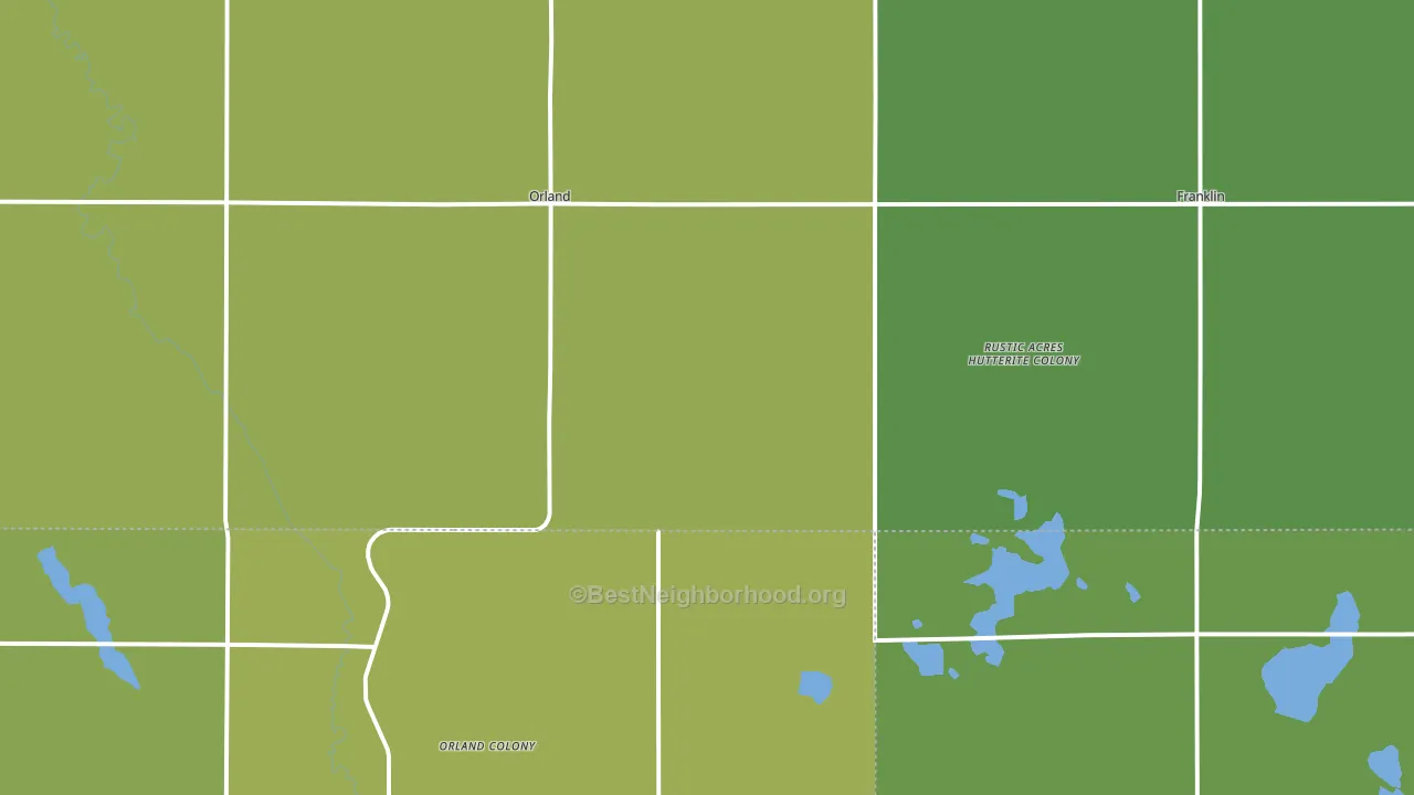 Orland, SD block-group voter-turnout map