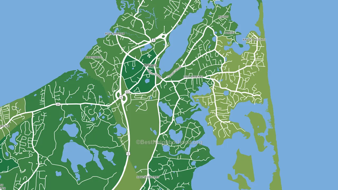 Orleans, MA block-group voter-turnout map