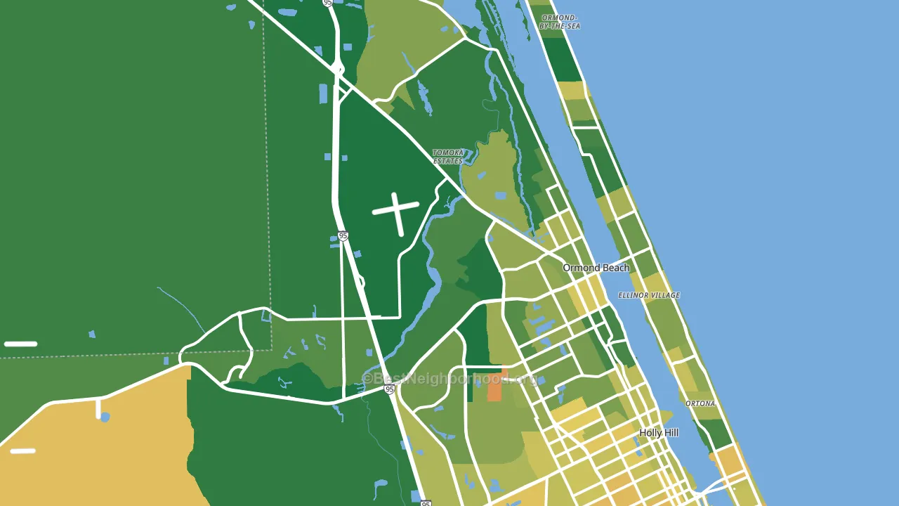 Ormond Beach, FL block-group voter-turnout map