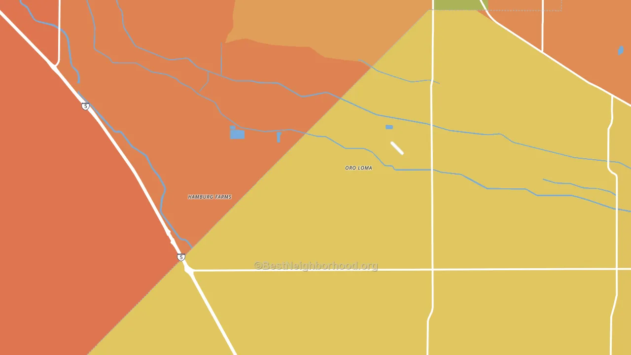 Oro Loma, CA block-group voter-turnout map