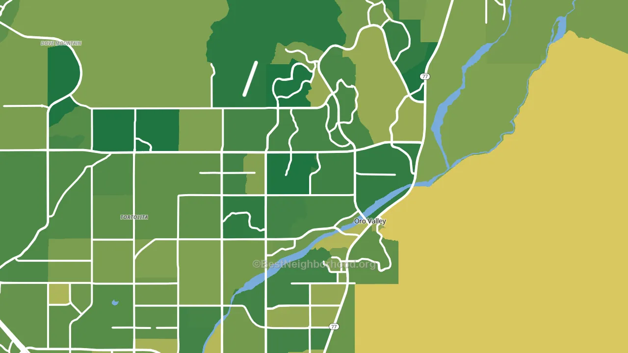 Oro Valley, AZ block-group voter-turnout map