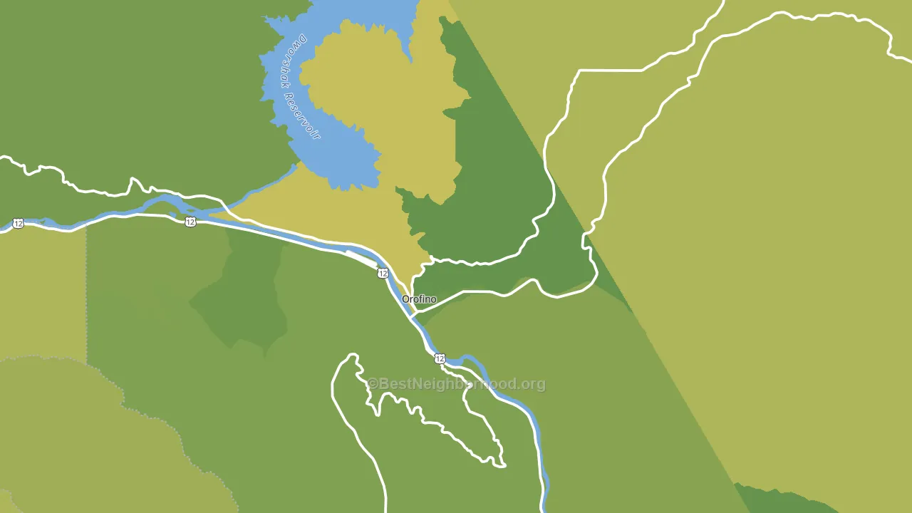 Orofino, ID block-group voter-turnout map