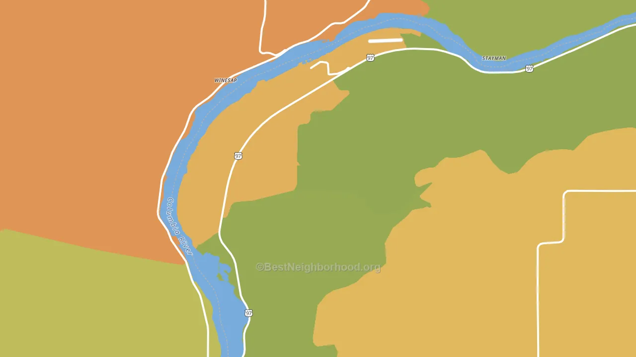 Orondo, WA block-group voter-turnout map