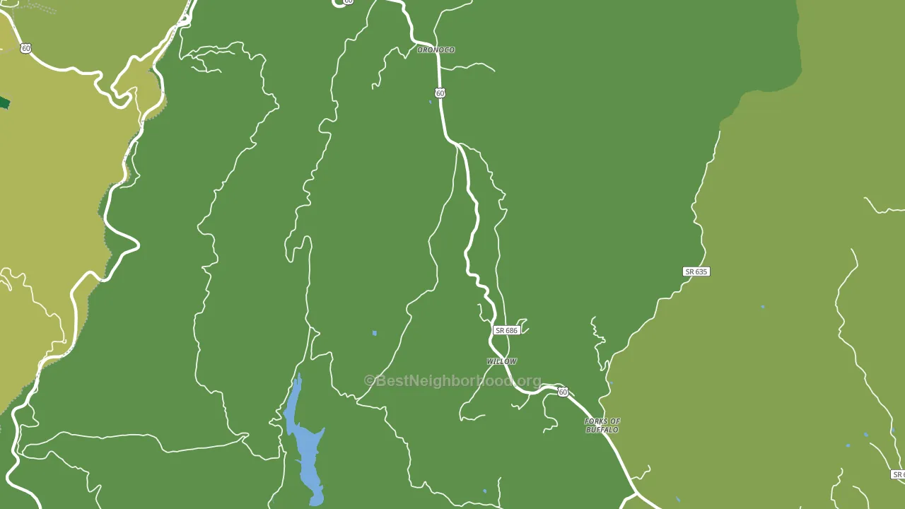 Oronoco, VA block-group voter-turnout map