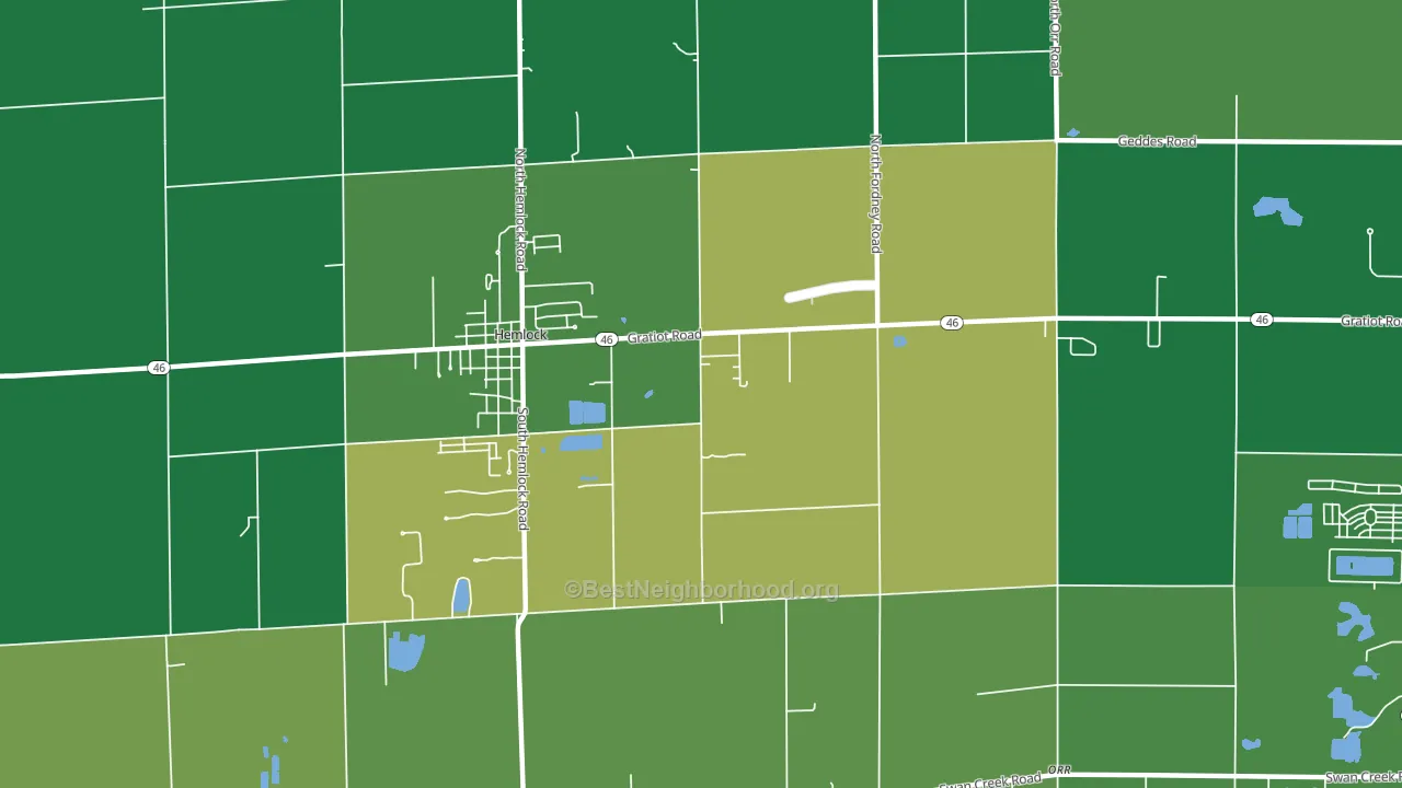 Orr, MI block-group voter-turnout map