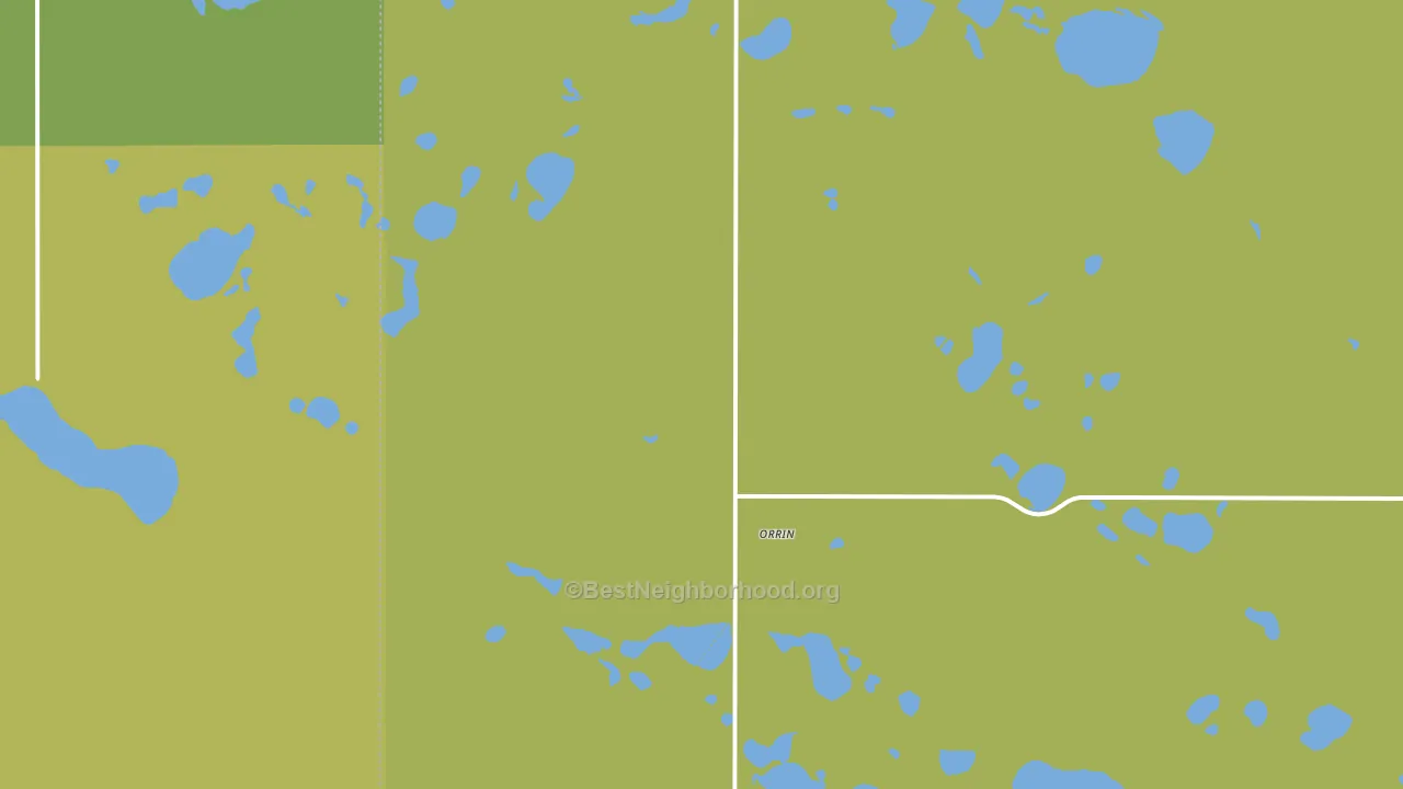 Orrin, ND block-group voter-turnout map