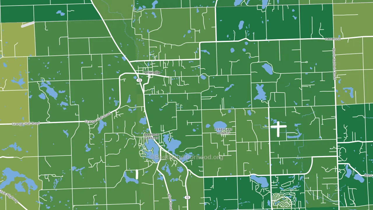 Ortonville, MI block-group voter-turnout map