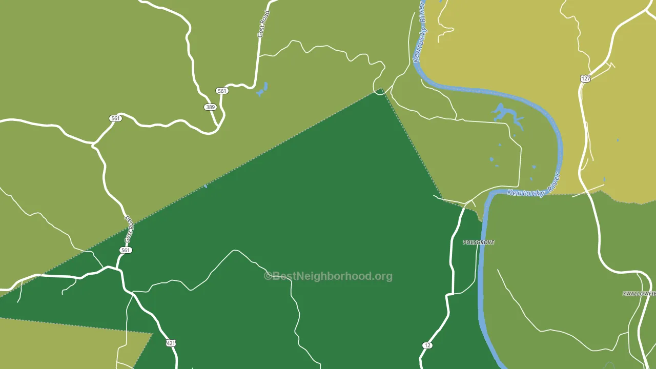 Orville, KY block-group voter-turnout map
