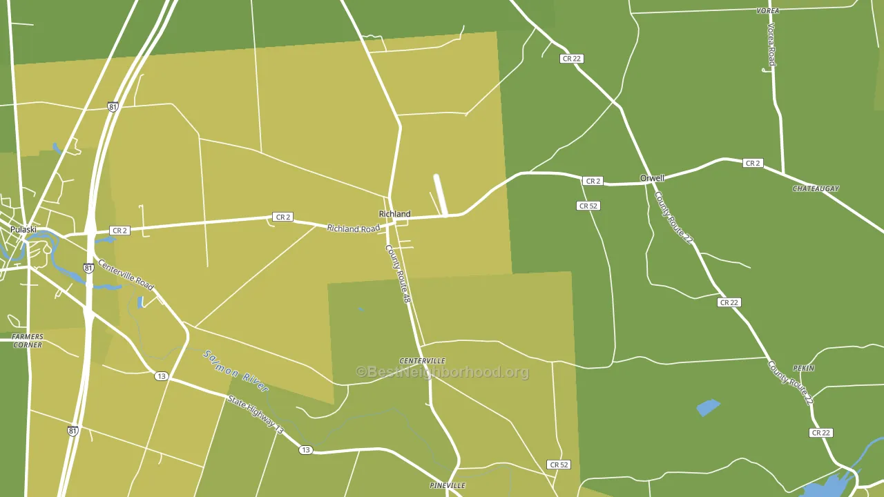Orwell, NY block-group voter-turnout map